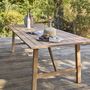 Voir la diapositive 4 : SWEEEK Table de jardin en bois d'eucalyptus LORIA naturel. 8 places. 260 x 100 x 76 cm