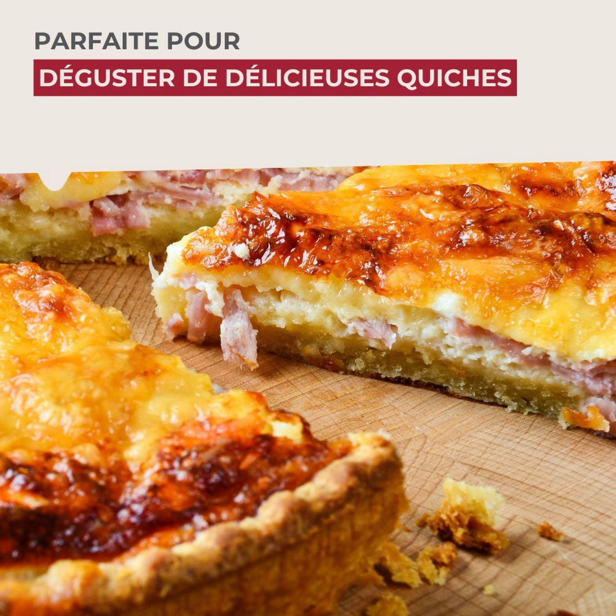 Fackelmann Lot de 6 planches à pizza et tarte flambée en bois 30 cm Fackelmann Wood Edition