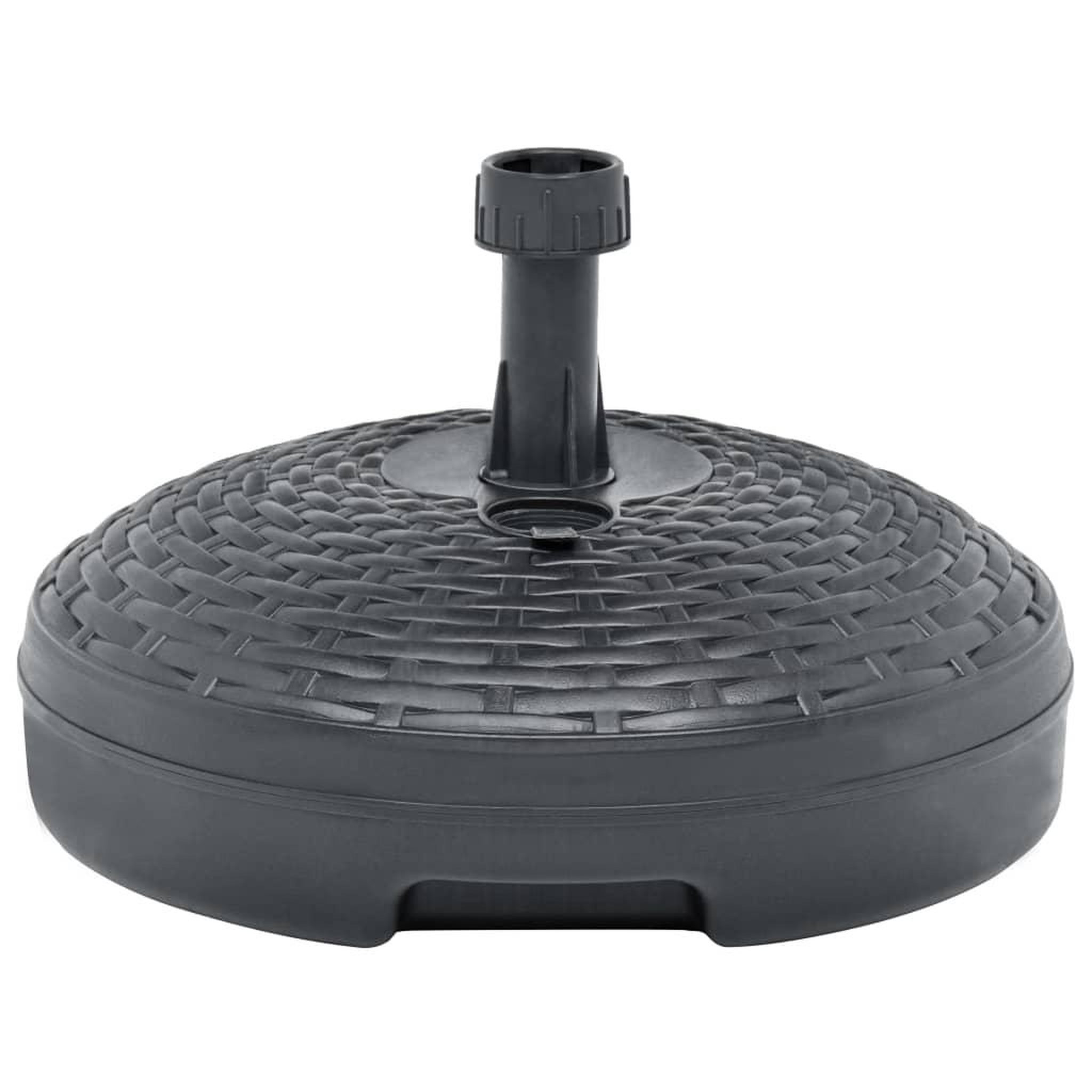 Voir la diapositive 2 : VIDAXL Socle de parasol rempli de sable/d'eau 20 L Plastique rotin