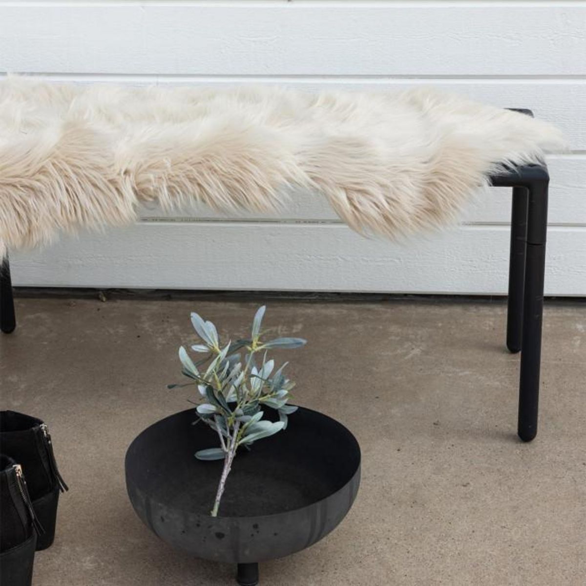 Paris Prix Tapis Imitation Fourrure  Katy  55x180cm Beige