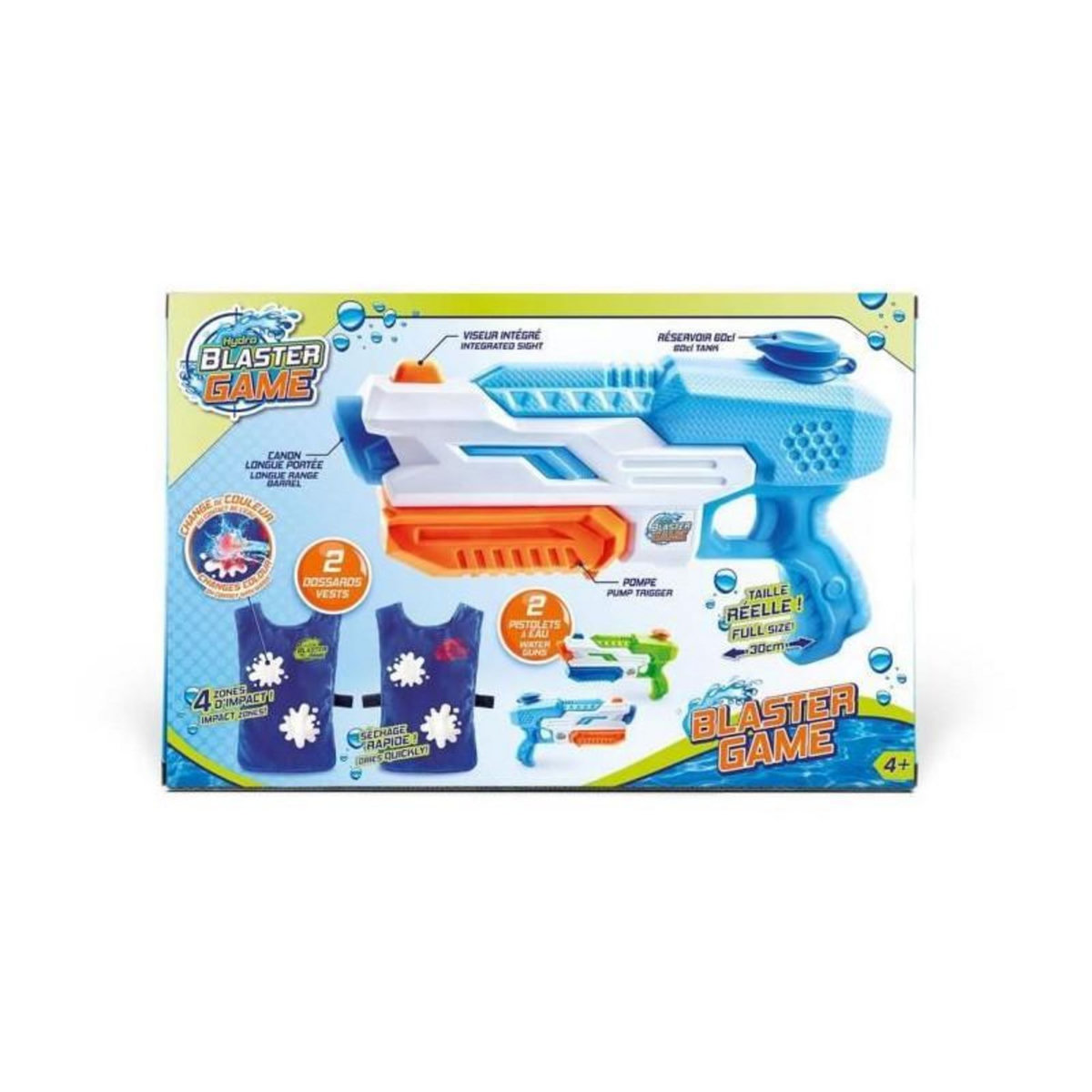 Canal Toys CANAL TOYS - Hydro Blaster Game - Jeu de Bataille dEau - 2 pistolets + 2 dossards qui changent de couleur
