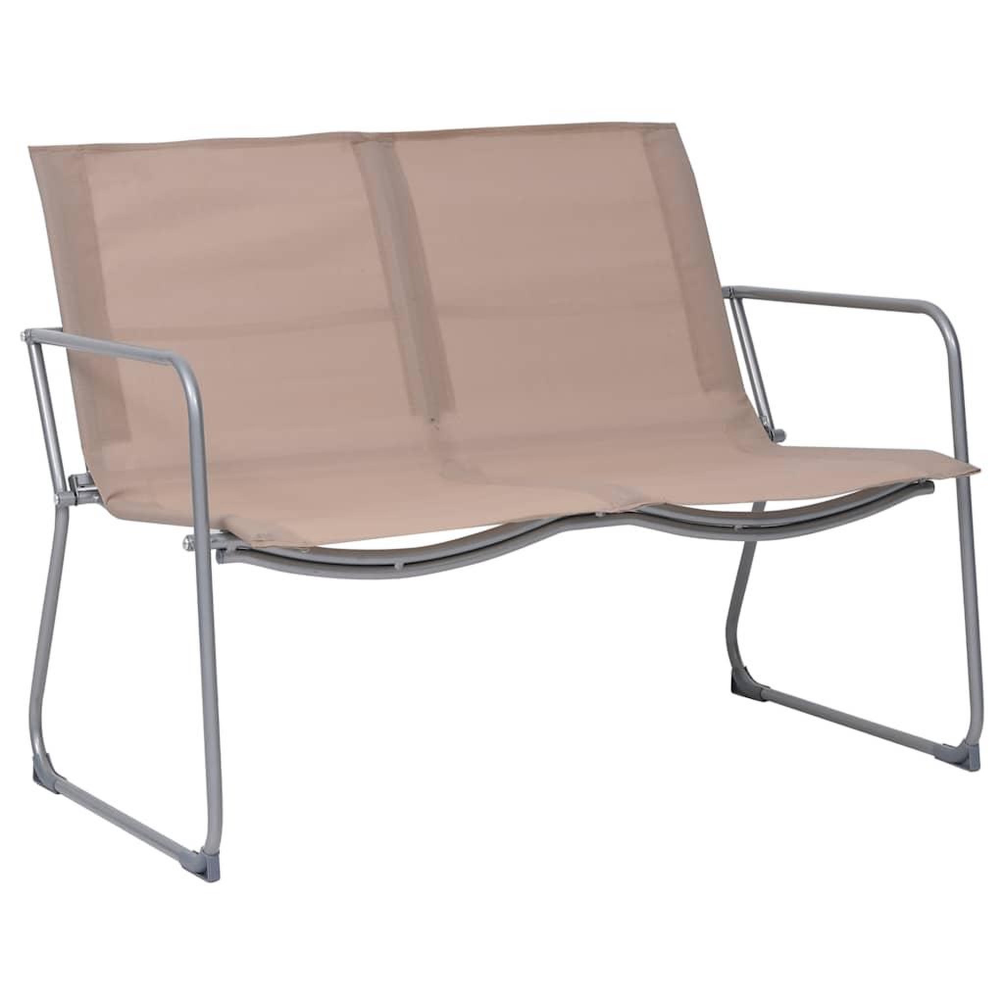 Voir la diapositive 5 : VIDAXL Salon de jardin 4 pcs Tissu et acier Taupe