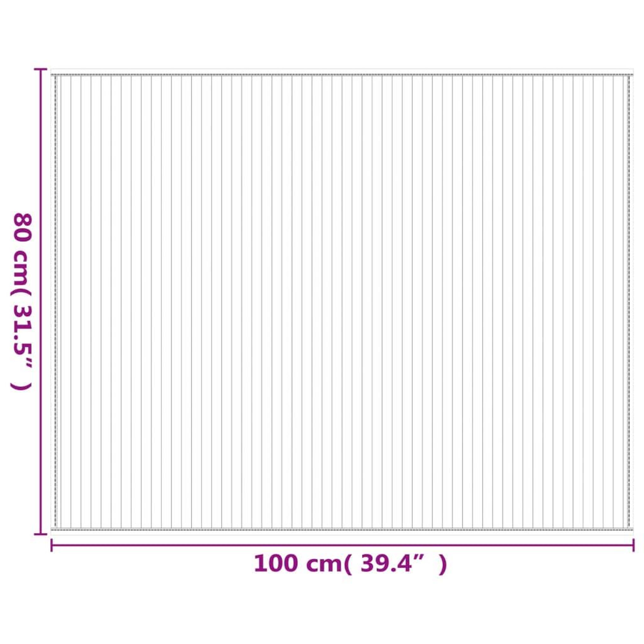 Voir la diapositive 6 : VIDAXL Tapis rectangulaire gris 80x100 cm bambou