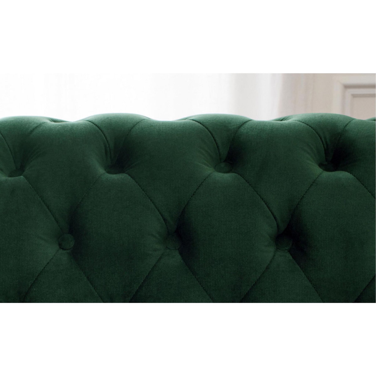 LISA DESIGN William - canapé chesterfield d'angle réversible - 5 places - en velours