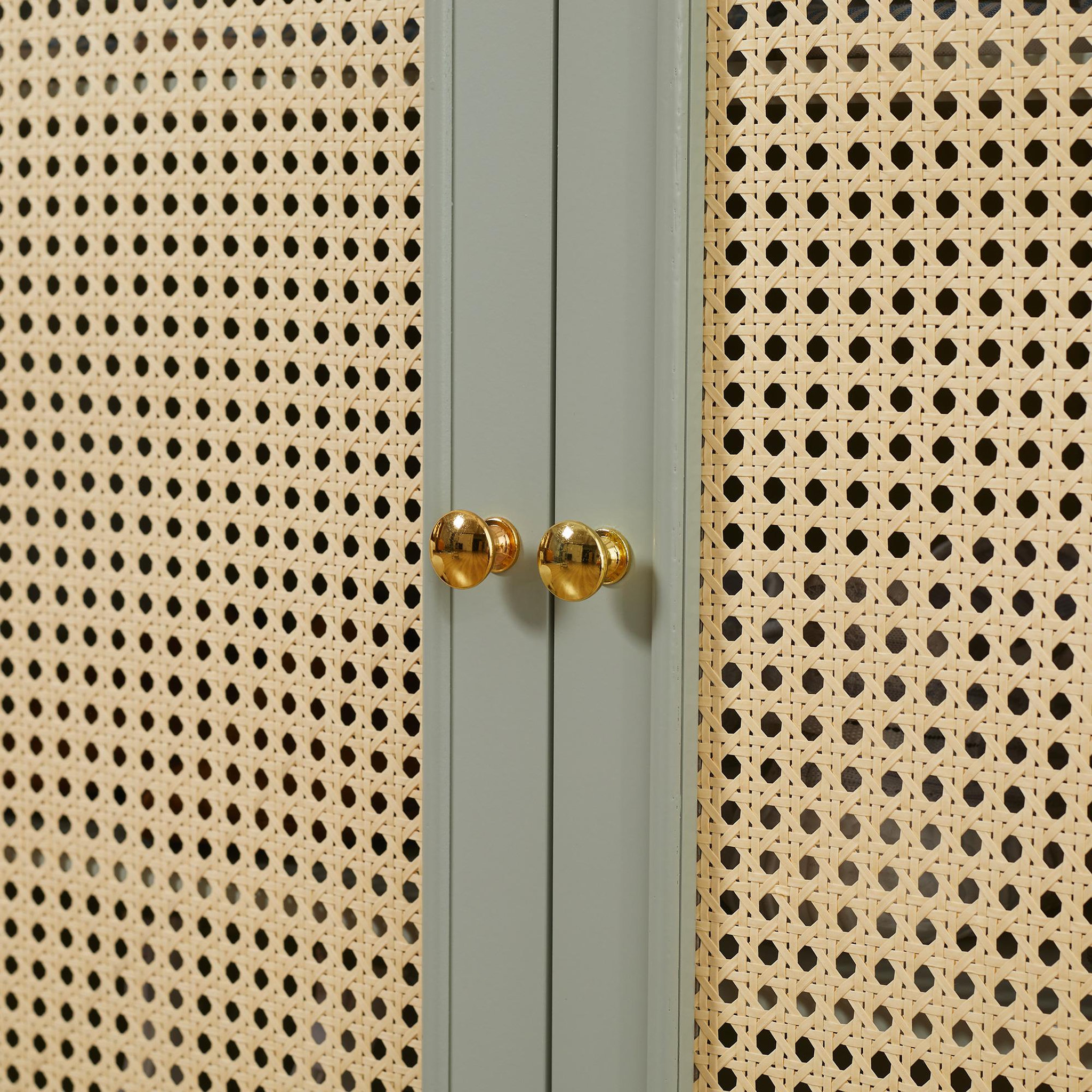 Voir la diapositive 4 : HOMCOM Meuble à chaussures style bohème chic - 2 portes 2 étagères réglables tiroir - MDF vert d'eau aspect chêne clair rotin