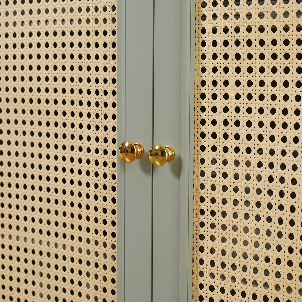 HOMCOM Meuble à chaussures style bohème chic - 2 portes 2 étagères réglables tiroir - MDF vert d'eau aspect chêne clair rotin