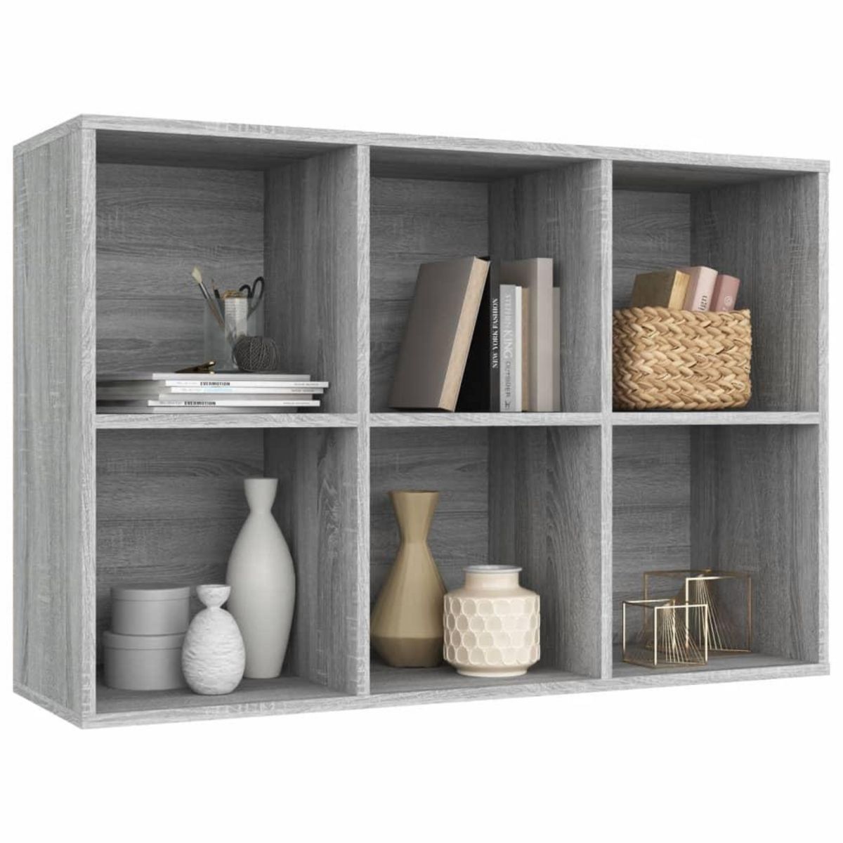 VIDAXL Bibliotheque/Buffet Sonoma gris 66x30x98 cm Bois d'ingenierie