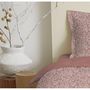 Voir la diapositive 3 : COTON PUR Parure de draps 4 pièces pour lit 160 x 200 cm  Grande largeur  Céleste pêche