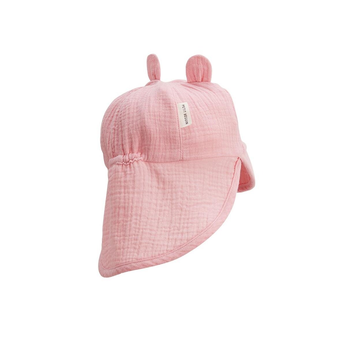 Petit Béguin Casquette cache-cou bébé en gaze de coton Bahamas