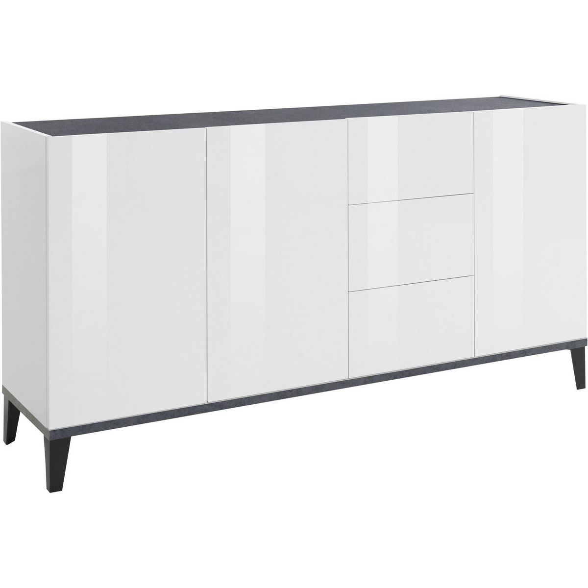 Buffet moderne 3 portes 3 tiroirs L160cm BARI