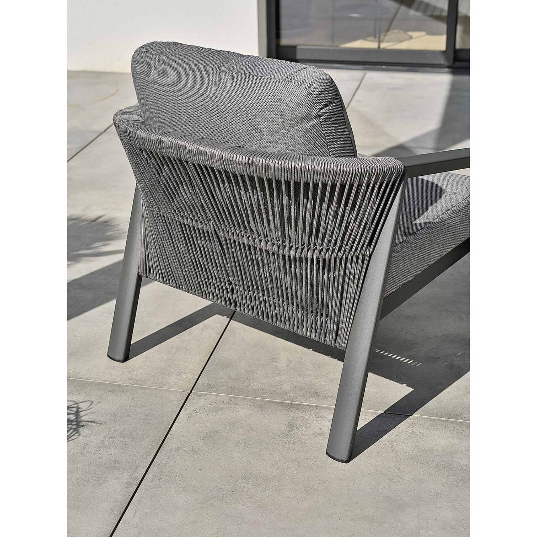 Voir la diapositive 4 : Paris Prix Salon de jardin 5 places  kelia  180cm anthracite