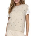 Only Pull Sans Manches  Femme Only Melody. Coloris disponibles : Beige
