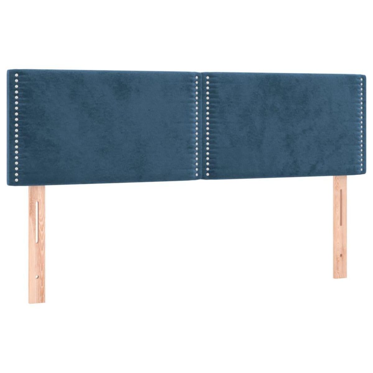 VIDAXL Tetes de lit 2 pcs Bleu fonce 72x5x78/88 cm Velours