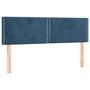 Voir la diapositive 2 : VIDAXL Tetes de lit 2 pcs Bleu fonce 72x5x78/88 cm Velours