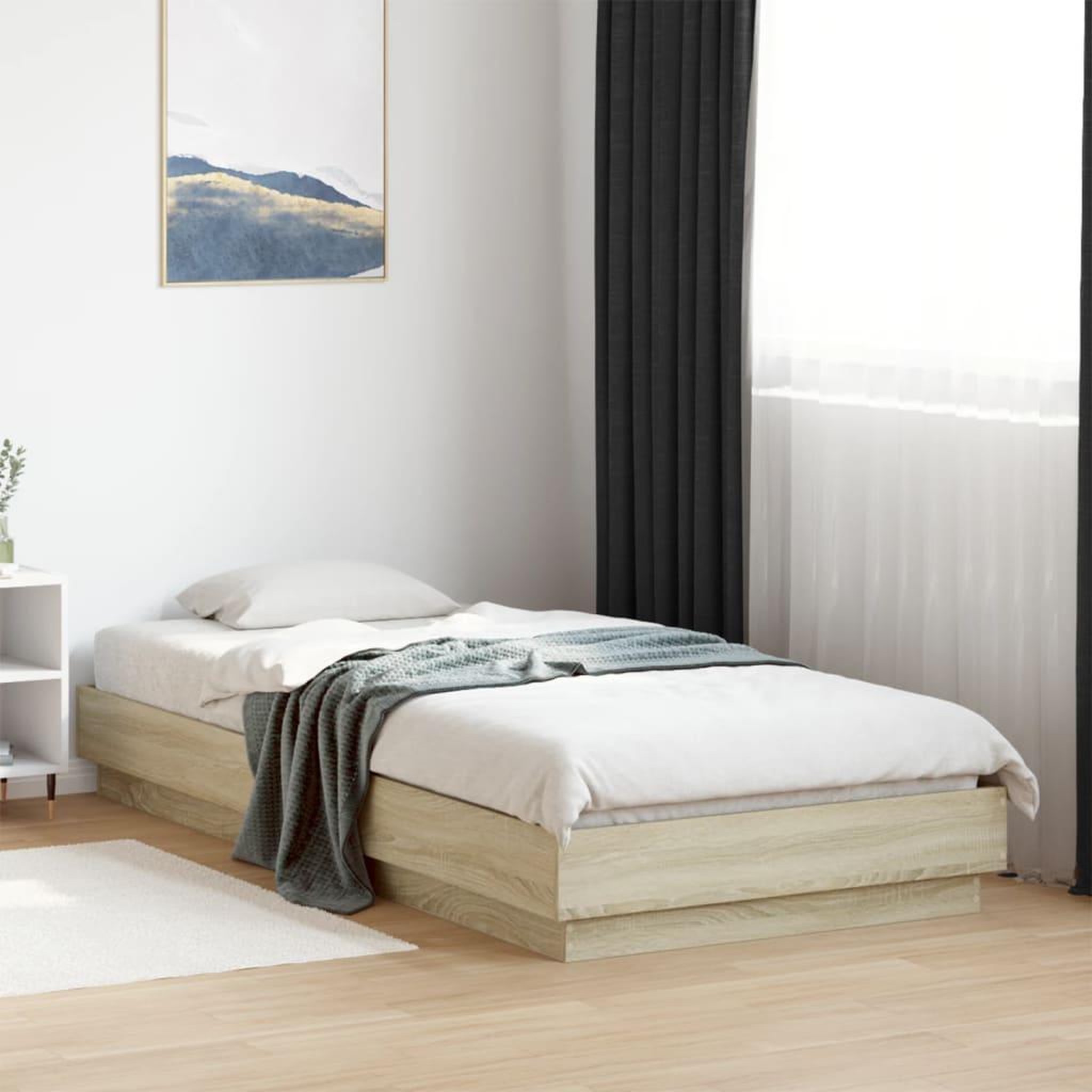 Voir la diapositive 4 : VIDAXL Cadre de lit sans matelas avec lumieres LED 90x200 cm