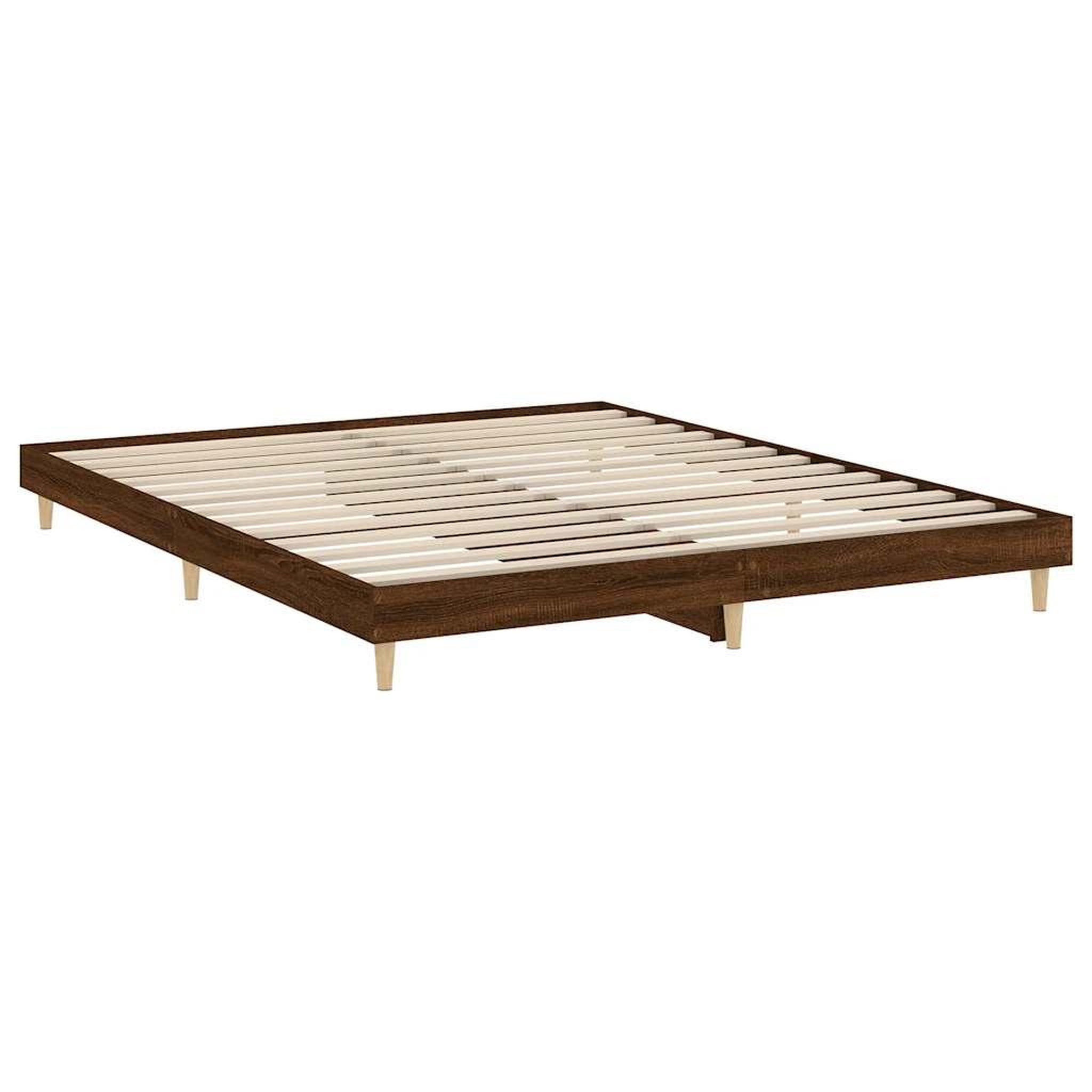 Voir la diapositive 5 : VIDAXL Cadre de lit sans matelas chene marron 120x200 cm