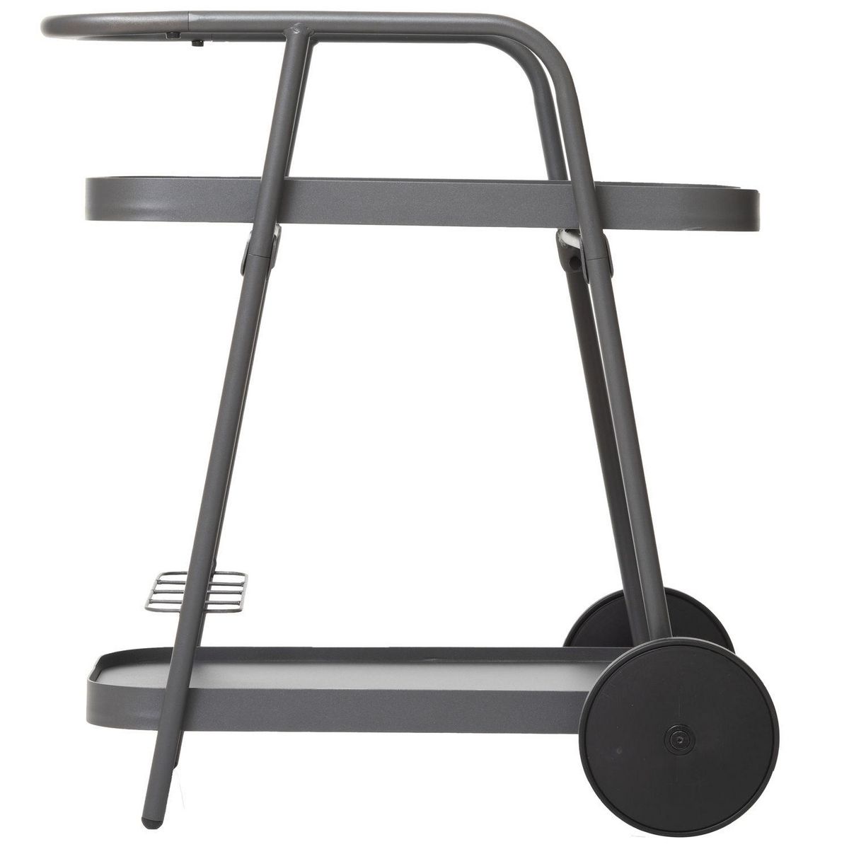 HESPERIDE Desserte de jardin à roulettes Easiness - L. 72 x H. 80 cm - Gris graphite