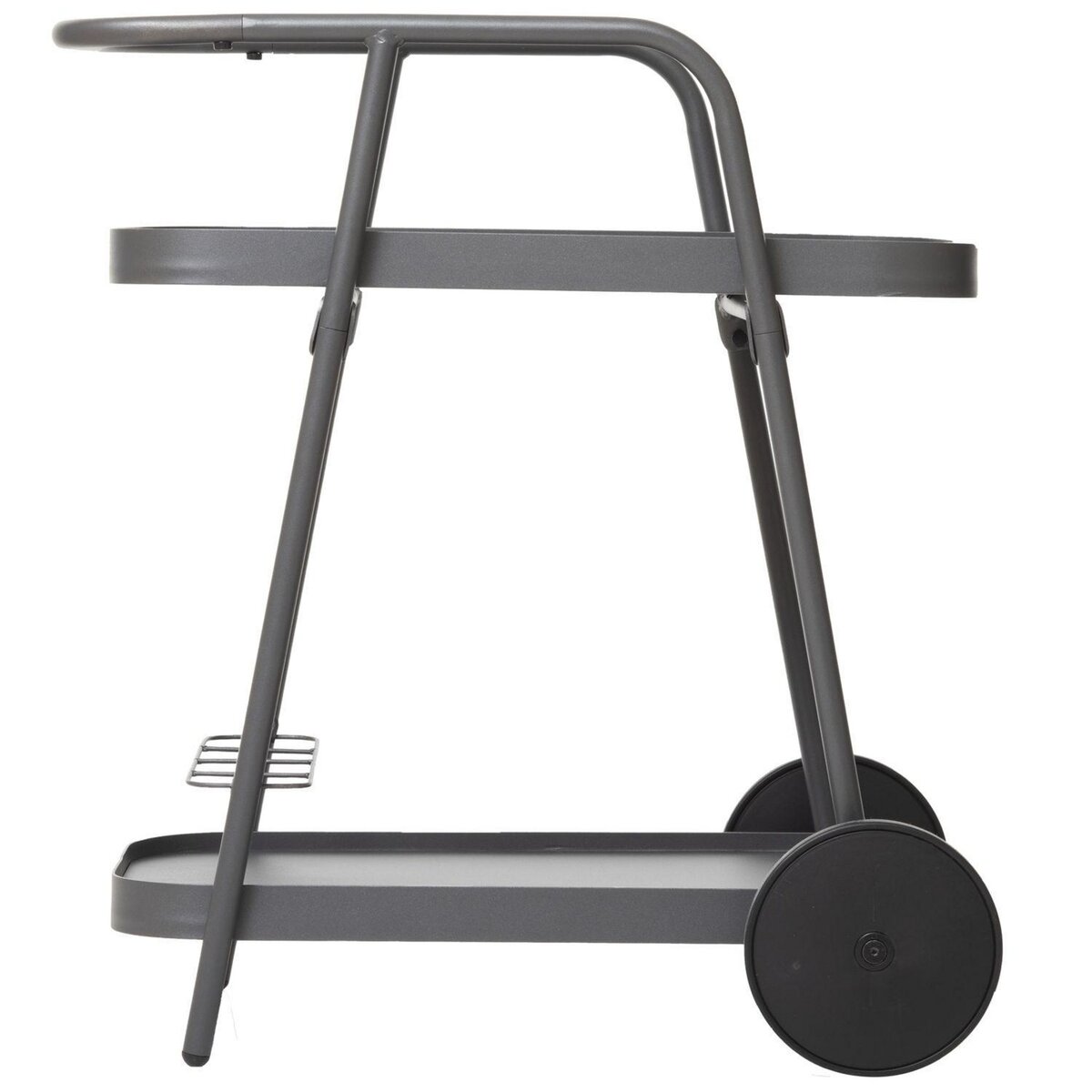 HESPERIDE Desserte de jardin à roulettes Easiness - L. 72 x H. 80 cm - Gris graphite