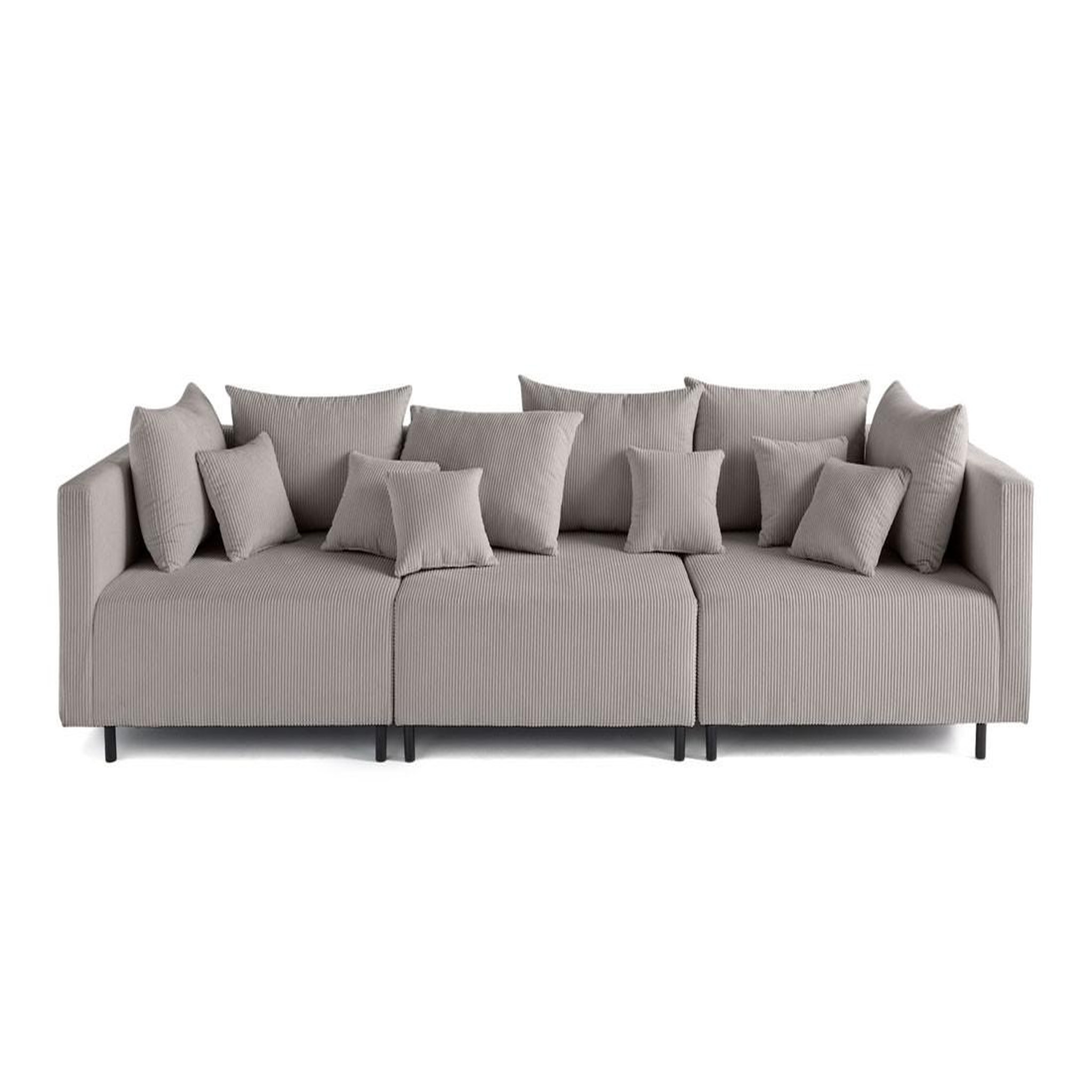 Voir la diapositive 1 : LISA DESIGN Edinburg - canapé modulable 3 places - velours côtelé