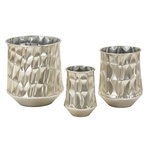 Paris Prix Lot de 3 Cache-Pots en Métal  Silv  38cm Argent