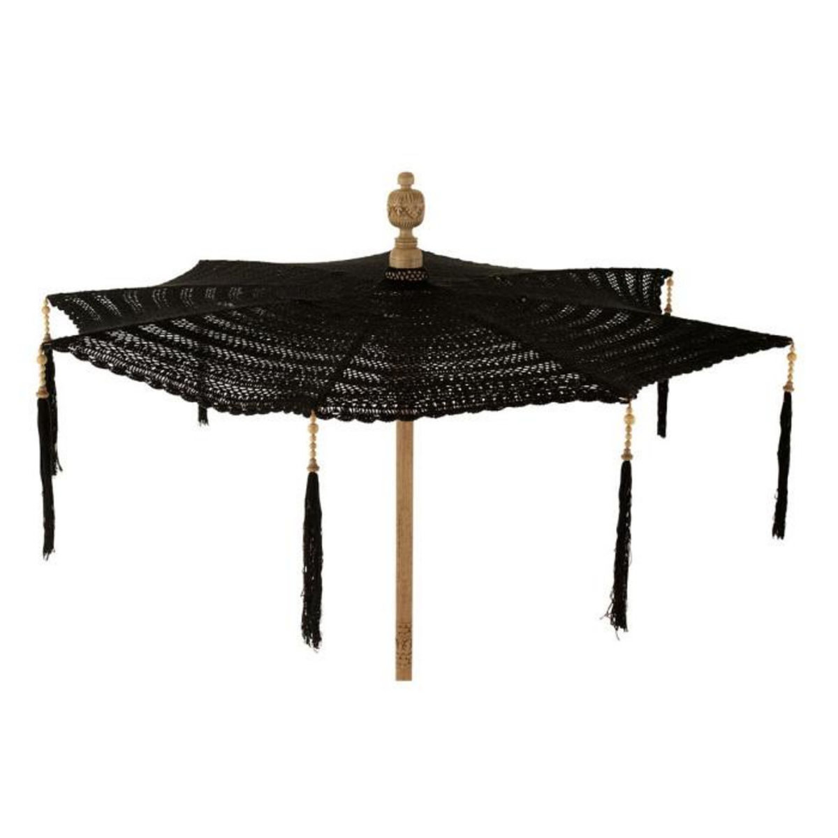 Paris Prix Parasol avec Pompons  Clark  253cm Noir