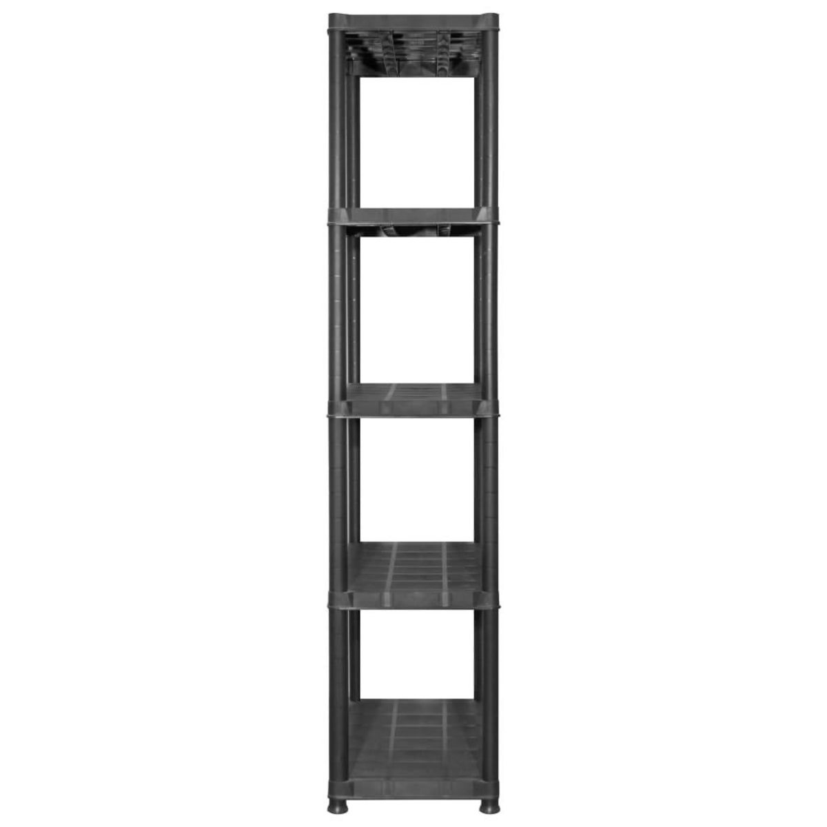 VIDAXL Etagere de rangement a 5 niveaux Noir 142x38x170 cm Plastique