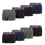 PIERRE CARDIN Lot de 8 boxers homme en coton French. Coloris disponibles : Noir