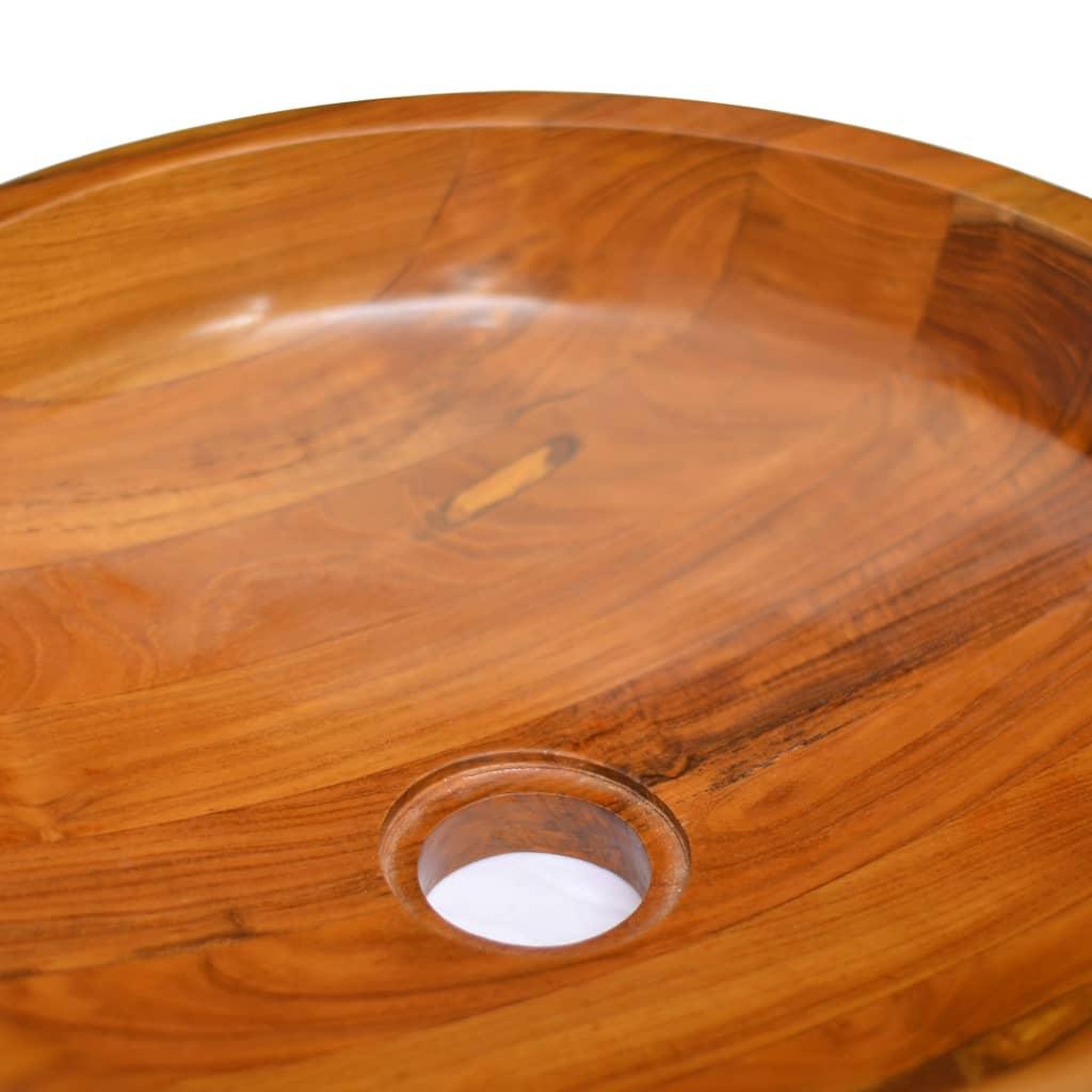 Voir la diapositive 5 : VIDAXL Lavabo bois de teck massif φ40x10 cm