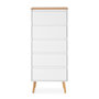 Voir la diapositive 4 : VS VENTA-STOCK Commode haute Desi 5 tiroirs couleur Blanc