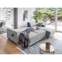Voir la diapositive 4 : BEST MOBILIER Bella - canapé d'angle réversible convertible - avec coffre - 4 places - tissu