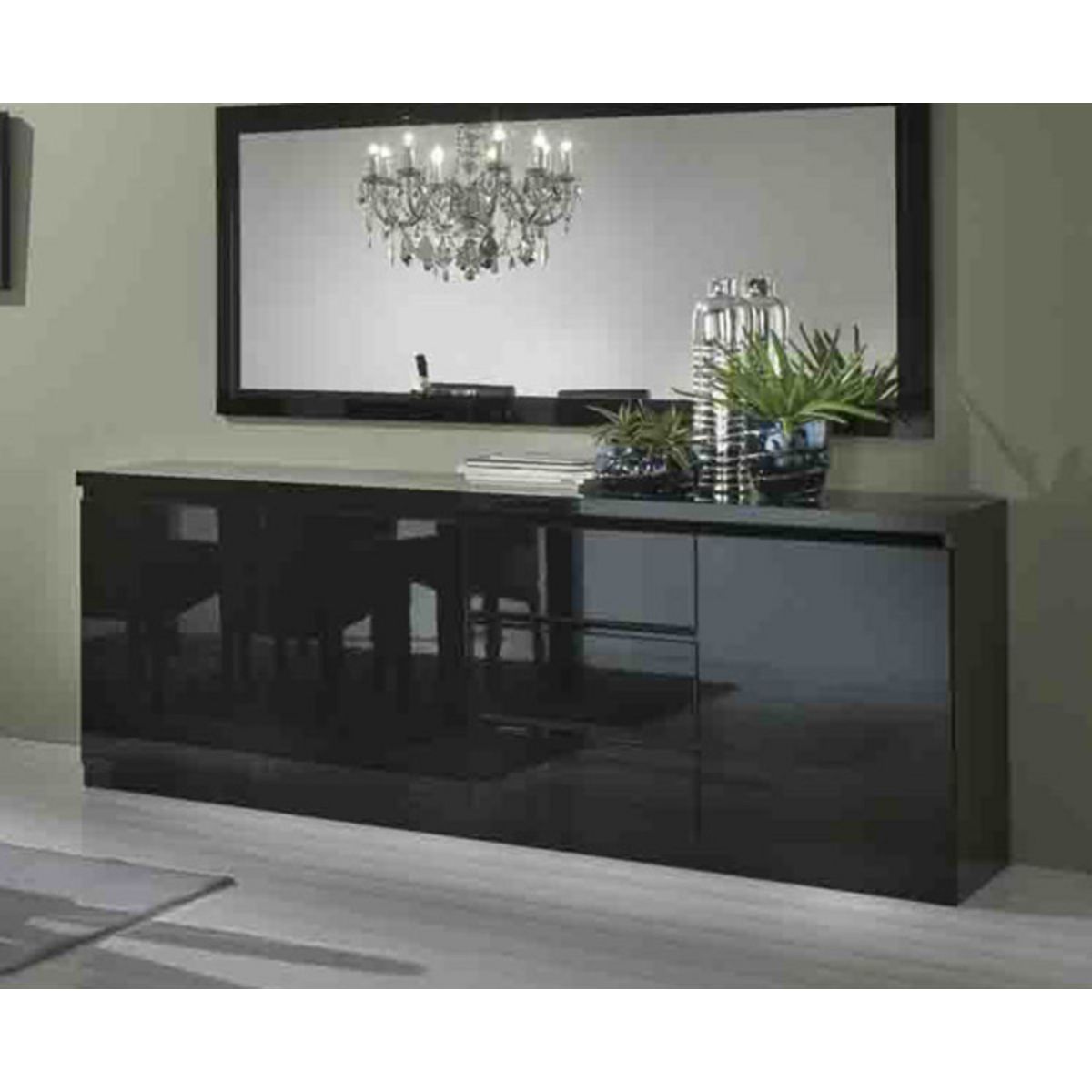 Buffet L220cm, 3 portes 3 tiroirs GENOVA