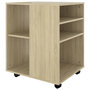 Voir la diapositive 5 : VIDAXL Armoire a roulettes Chene Sonoma 60x53x72 cm Bois d'ingenierie