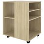 Voir la diapositive 5 : VIDAXL Armoire a roulettes Chene Sonoma 60x53x72 cm Bois d'ingenierie
