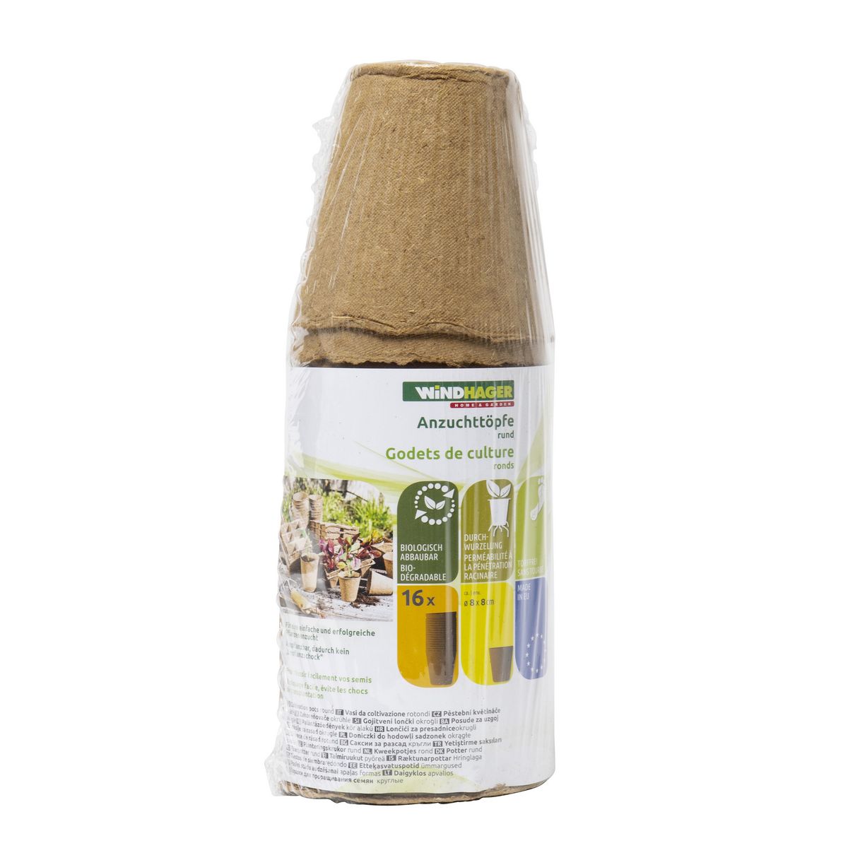  Godet de cultures rond  8 x 8 x 8,5 cm  16 pcs