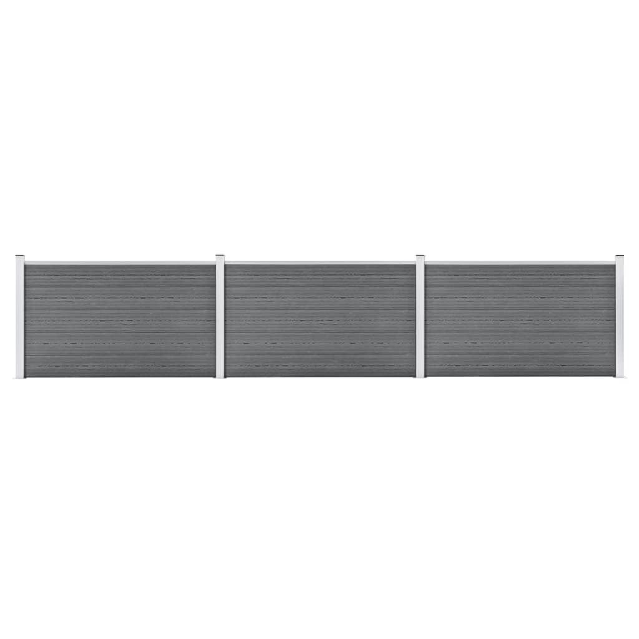 Voir la diapositive 1 : VIDAXL Cloture de jardin WPC 526x106 cm Gris