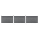 VIDAXL Cloture de jardin WPC 526x106 cm Gris