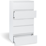 Voir la diapositive 4 : ID MARKET Chiffonnier 5 tiroirs TOMI 60 cm commode semainier bois blanc
