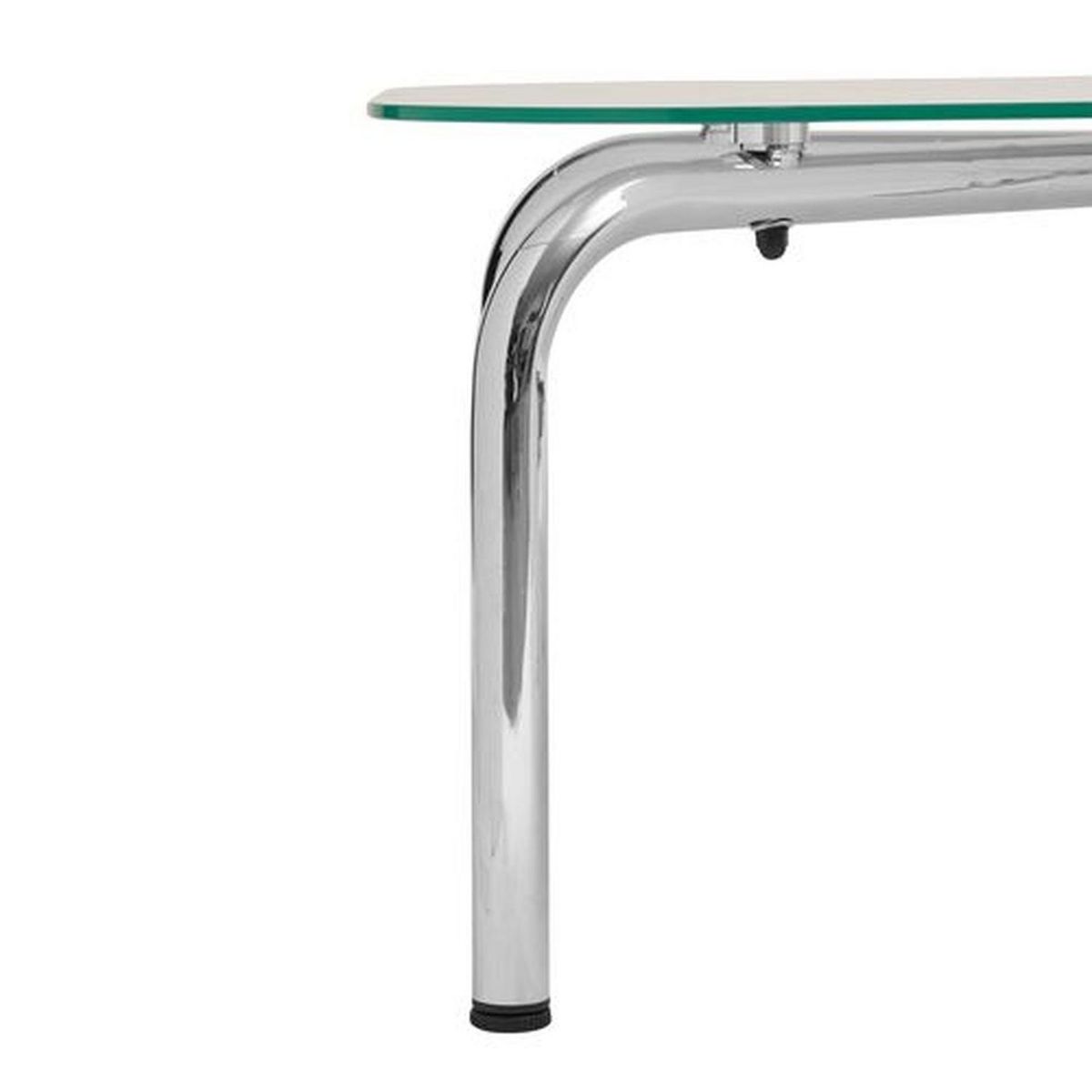 ATMOSPHERA Table basse en verre et métal chromé HECATE