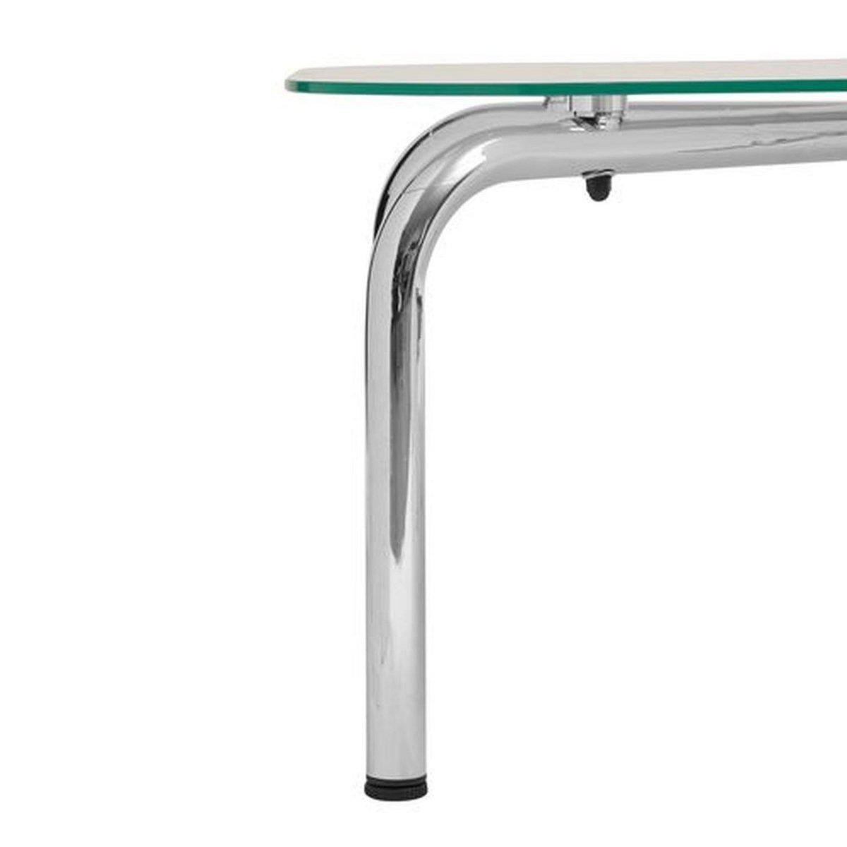 ATMOSPHERA Table basse en verre et métal chromé HECATE