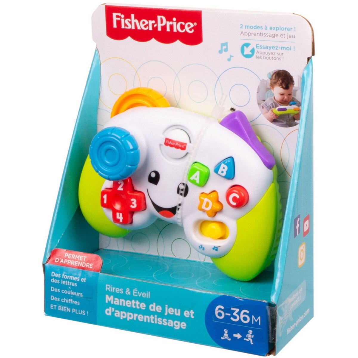 Fisher Price - Manette de Jeu et d'Apprentissage Rose