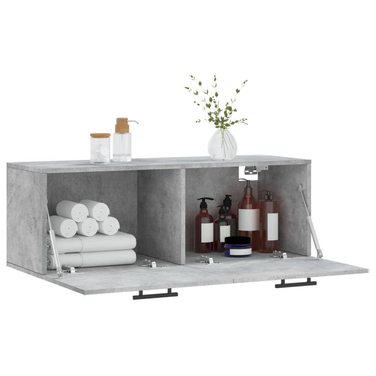 VIDAXL Armoire murale gris beton 100x36,5x35 cm bois d'ingenierie