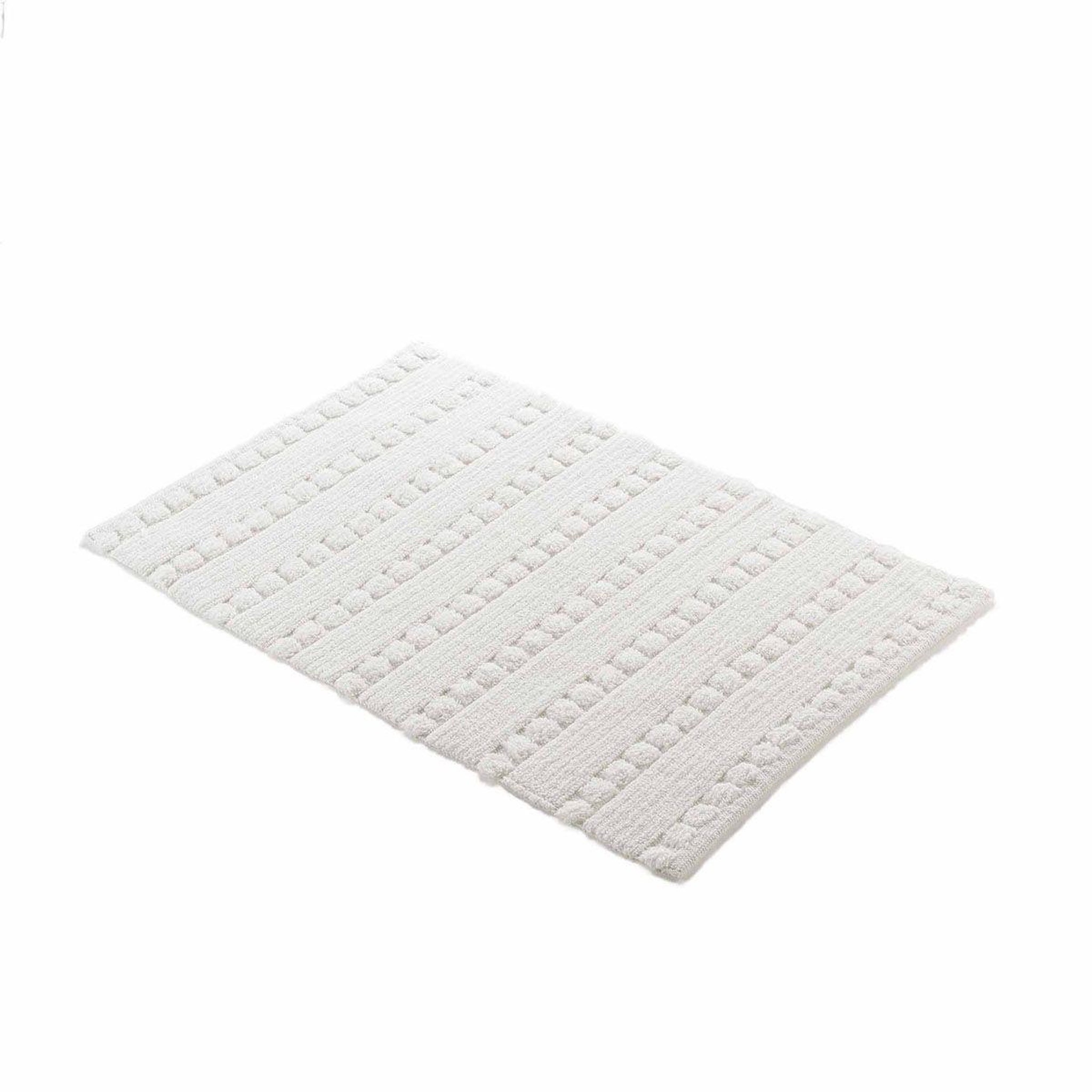 Voir la diapositive 4 : Douceur d'Intérieur Tapis de bain jacquard  cleonis  50x80cm blanc