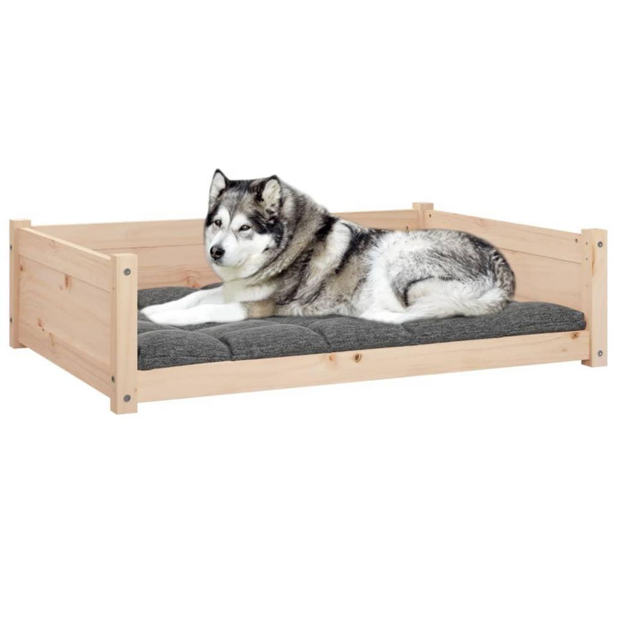 VIDAXL Lit pour chien 105,5x75,5x28 cm Bois de pin solide