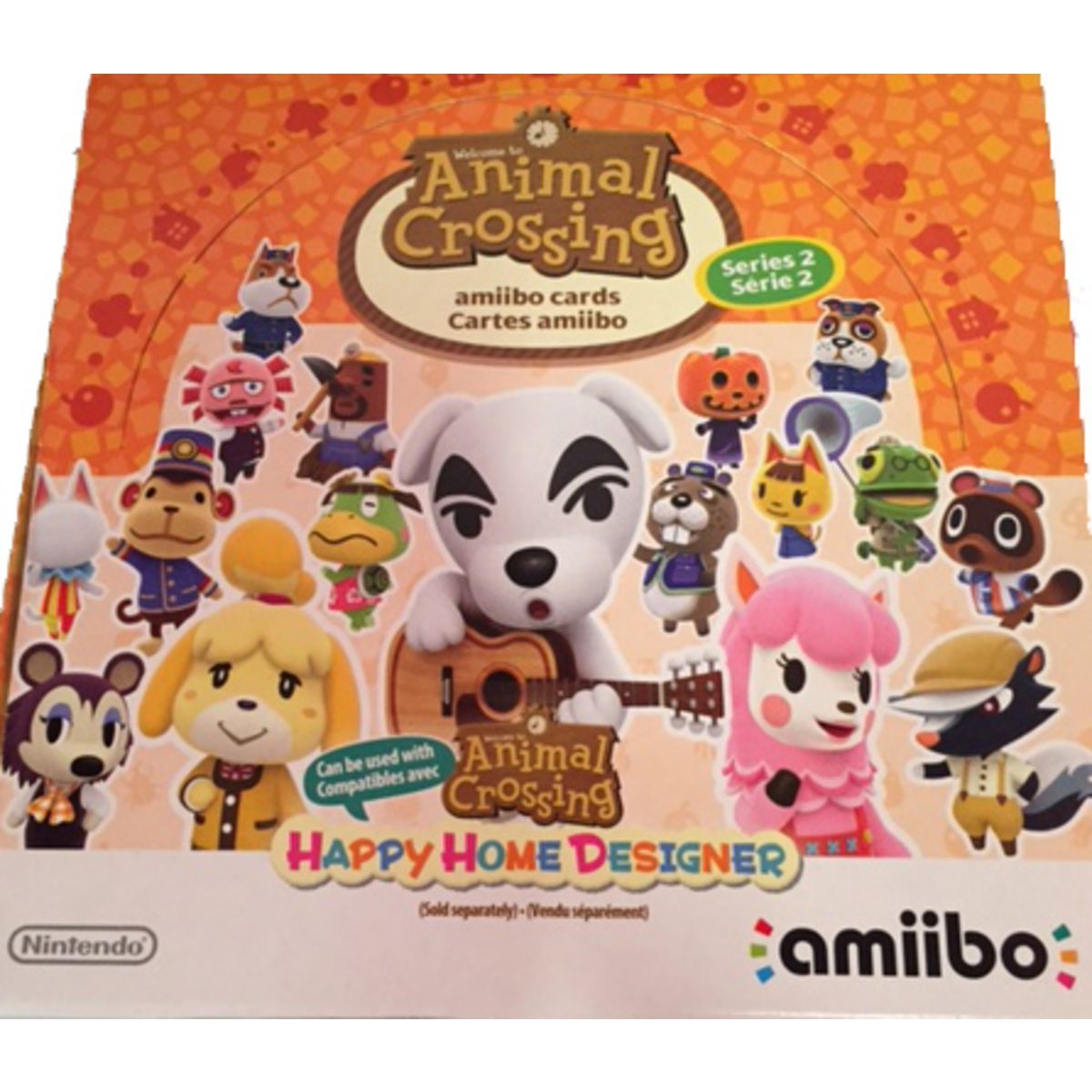 Boite de 42 paquets de 3 cartes Amiibo Animal Crossing Série 2