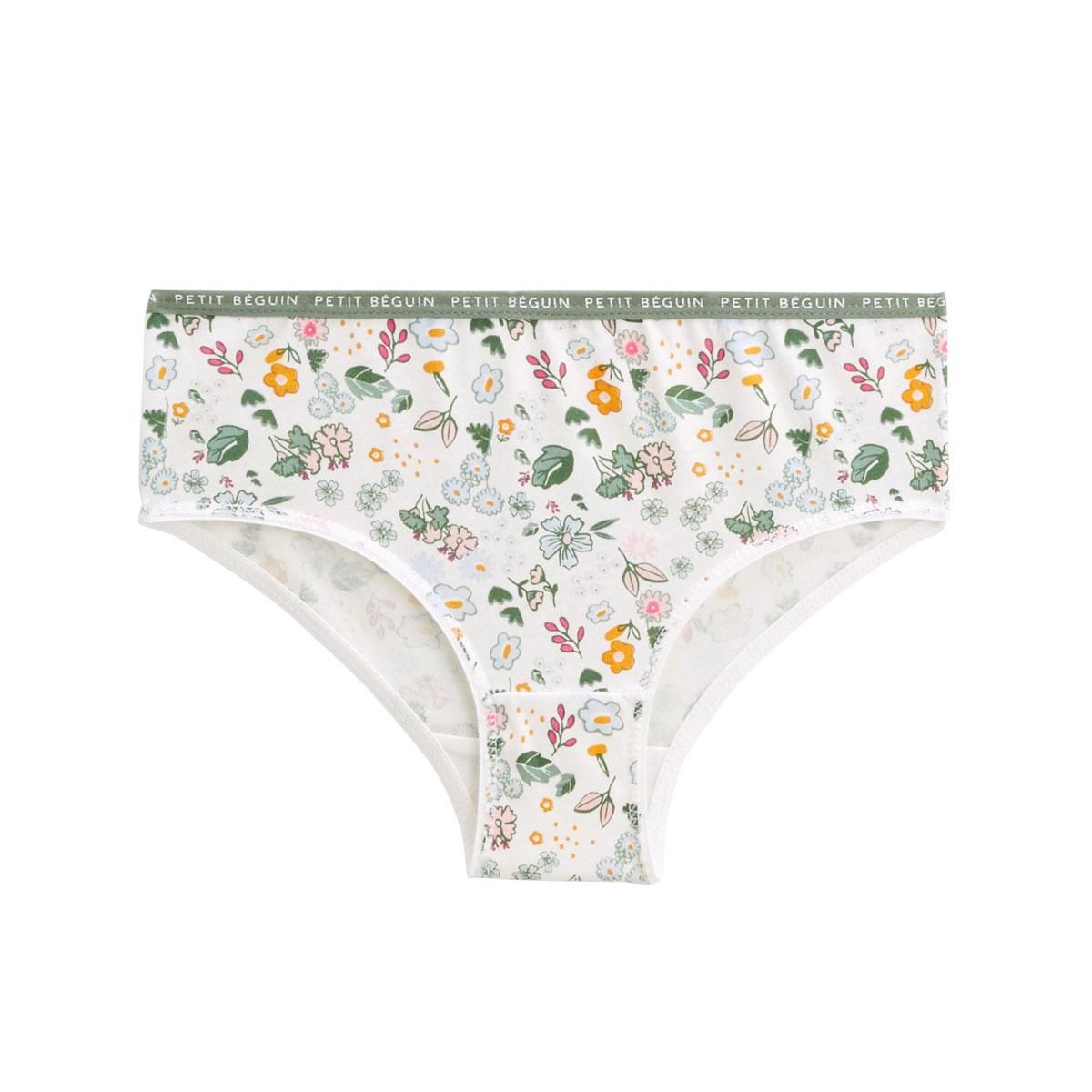 Petit Béguin Lot de 3 culottes fille Flower