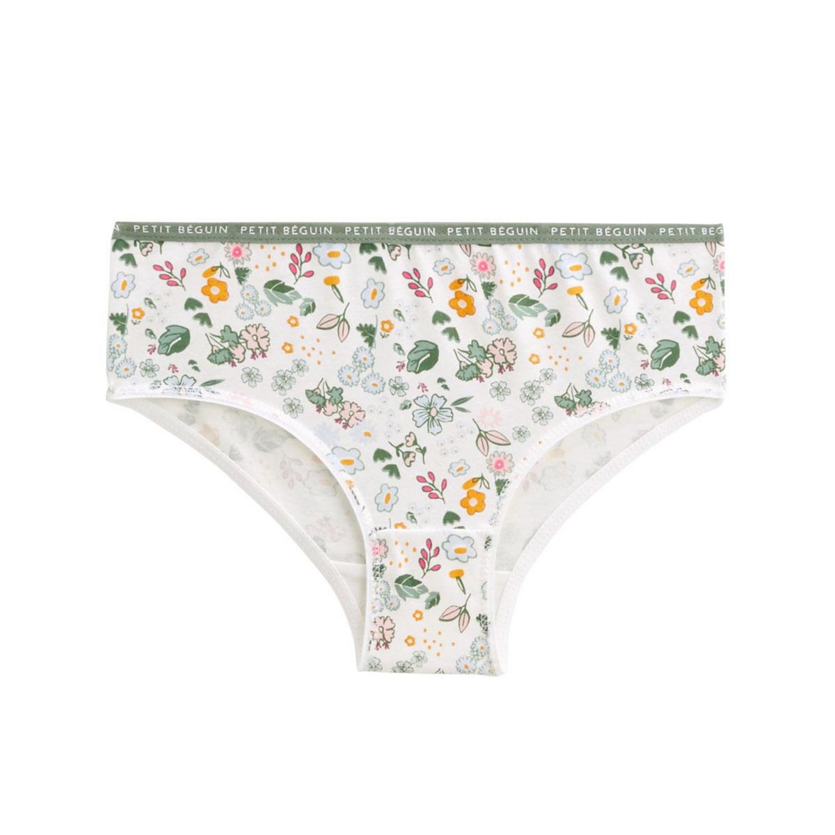 Petit Béguin Lot de 3 culottes fille Flower
