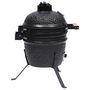 Voir la diapositive 5 : VIDAXL Barbecue a fumoir Kamado 2-en-1 Ceramique 56 cm Noir
