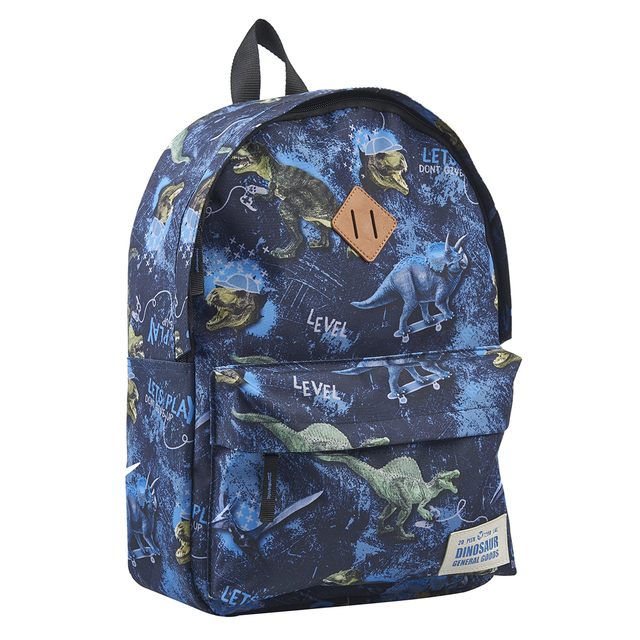 Voir la diapositive 2 : Sac à dos 1 compartiment bleu SKOOTER DINOGRAMES
