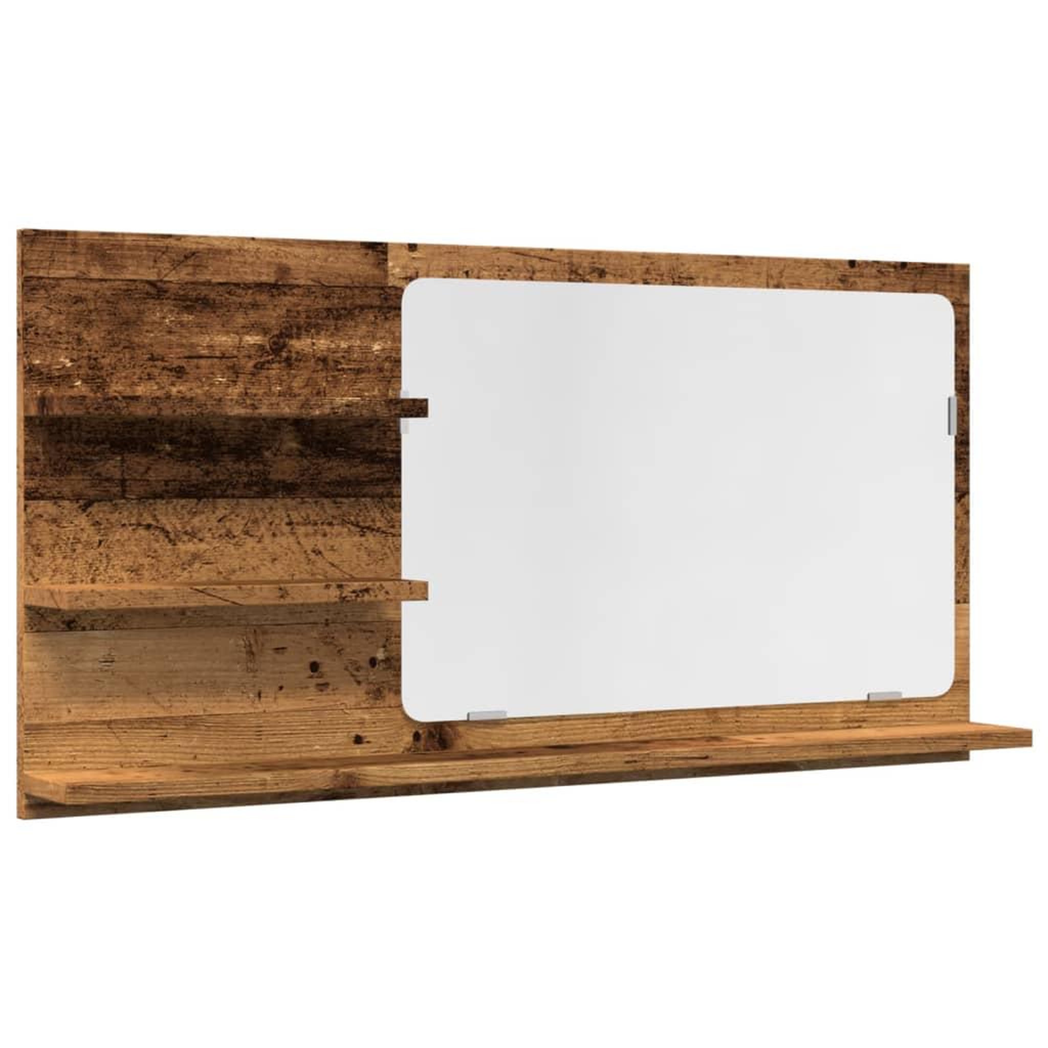 Voir la diapositive 2 : VIDAXL Armoire a miroir de salle de bain vieux bois bois d'ingenierie