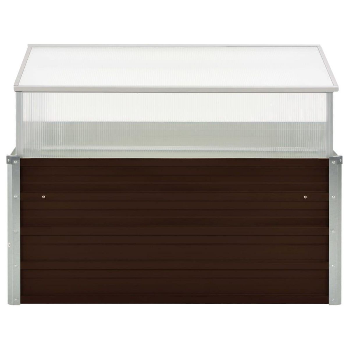 VIDAXL Serre Marron 100 x 100 x 85 cm Acier galvanise